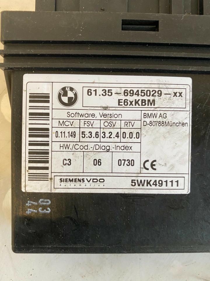 BMW 5er E60 E61 Karosseriemodul Steuergerät 6945029 – Bild 5