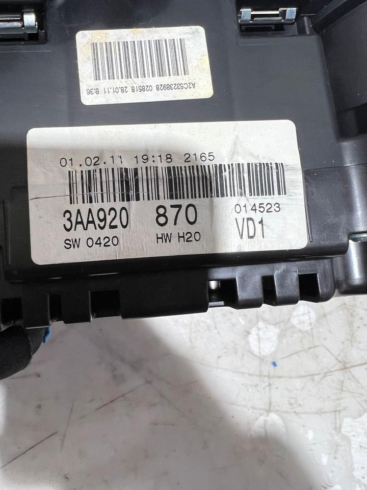 VW Passat B7 Tacho Tachometer Kombiinstrument 3AA920870 – Bild 6