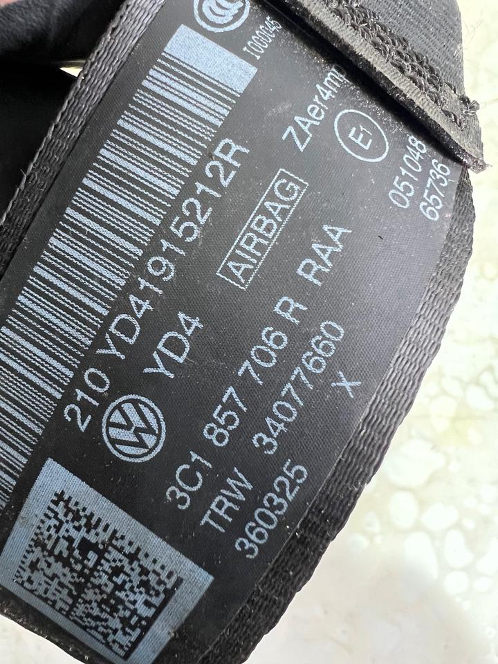 VW Passat B6 3C Sicherheitsgurt Gurt Vorne 3C1857706R – Bild 7