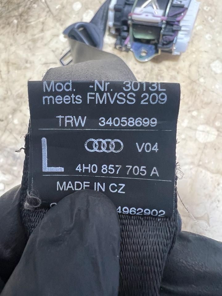 Audi A8 4H Gurt Sicherheitsgurt Vorne 4H0857705A 4H0857706A – Bild 7