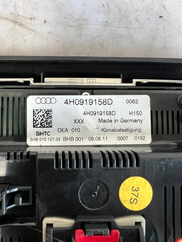 Audi A8 4H Klima Bedienteil Klimabedienteil Hinten 4H0919158D – Bild 5