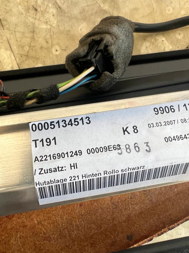 Mercedes S-Klasse W221 Hutablage Sonnenschutzrolle A2216901249 – Bild 10