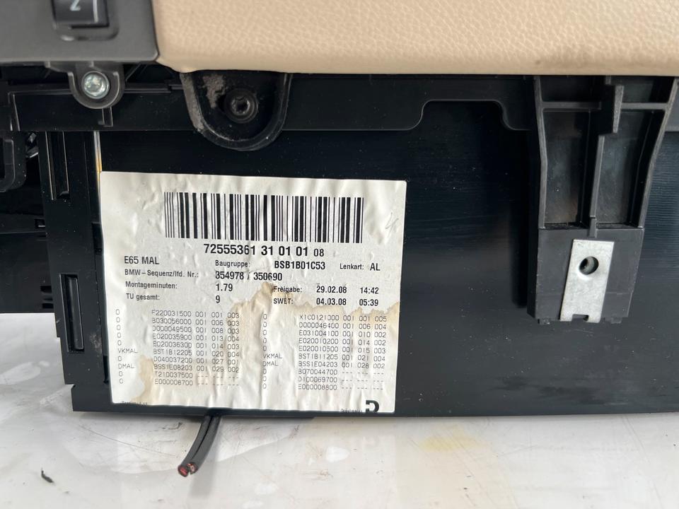 BMW 7er E65 Mittelkonsole Mittelarmlehne Armlehne Ablagefach – Bild 7