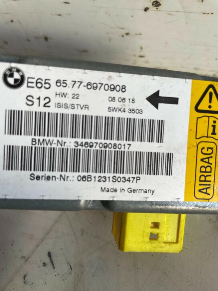 BMW 7er E65 E66 Türmodul Sensor Airbag Steuergerät 6970908 – Bild 4