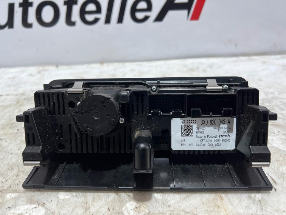 Audi A1 8X Klimabedienteil Heizung Bedienteil 8X0820043A – Bild 4