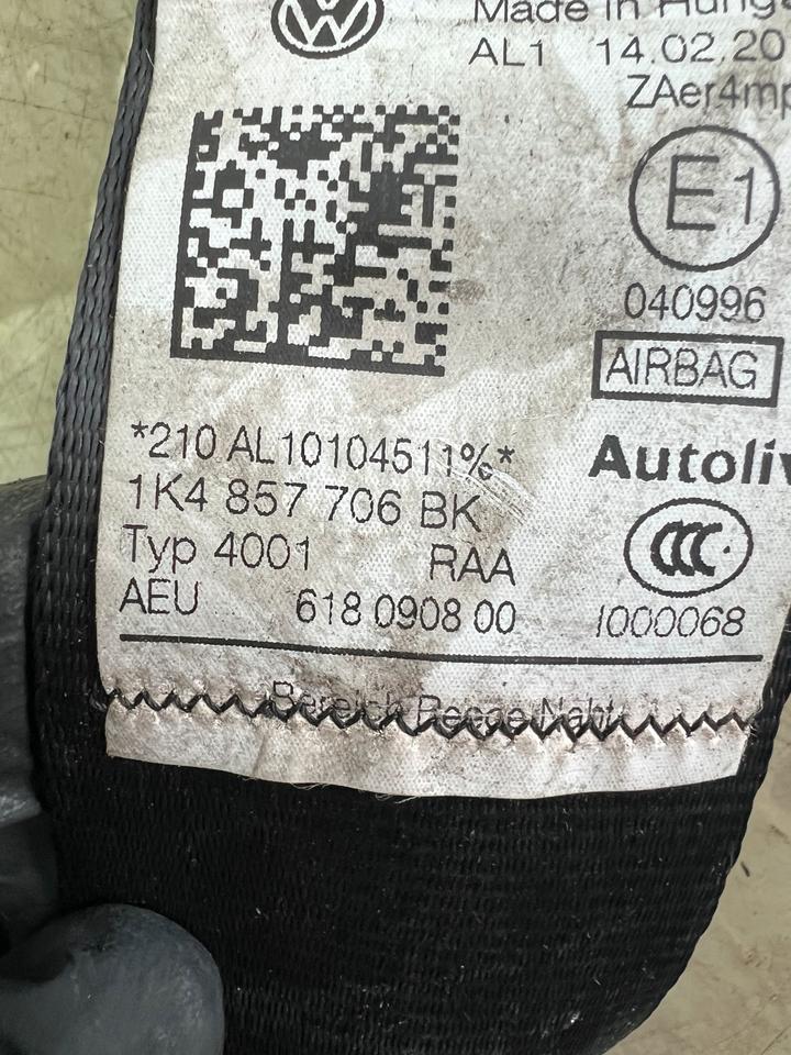 VW Golf 5 V 6 VI Sicherheitsgurt Gurt Vorne 1K4857706 1K4857705 – Bild 7