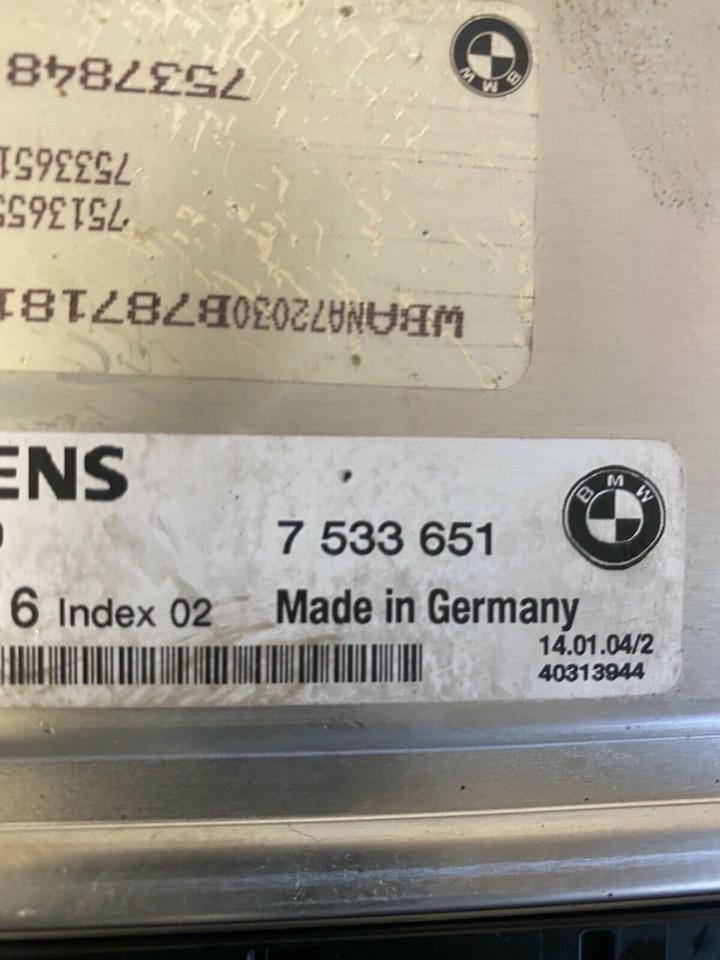 BMW 5er Z4 E60 E61 E85 170PS Motorsteuergerät Steuergerät 7533651 – Bild 4