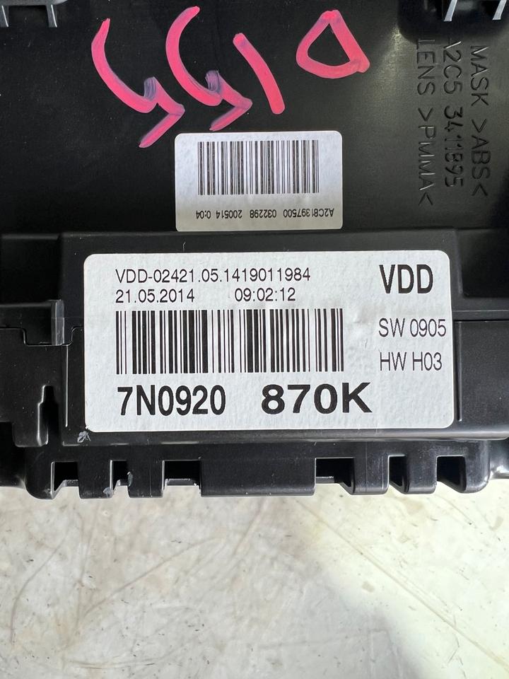 VW Sharan 7N Tacho Tachometer Kombiinstrument 7N0920870K – Bild 5