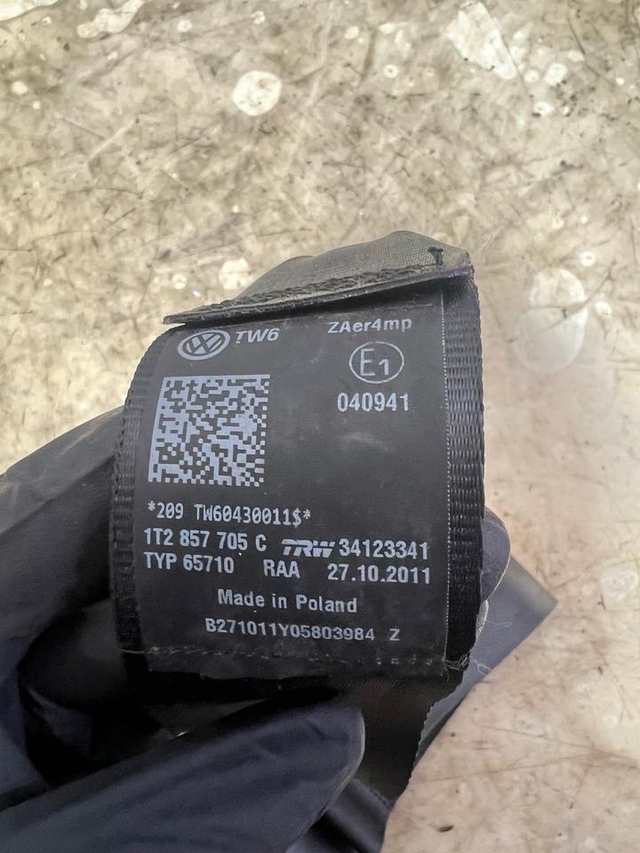 VW Touran 1T3 GP2 Gurt Sicherheitsgurt Vorne 1T2857706D – Bild 18