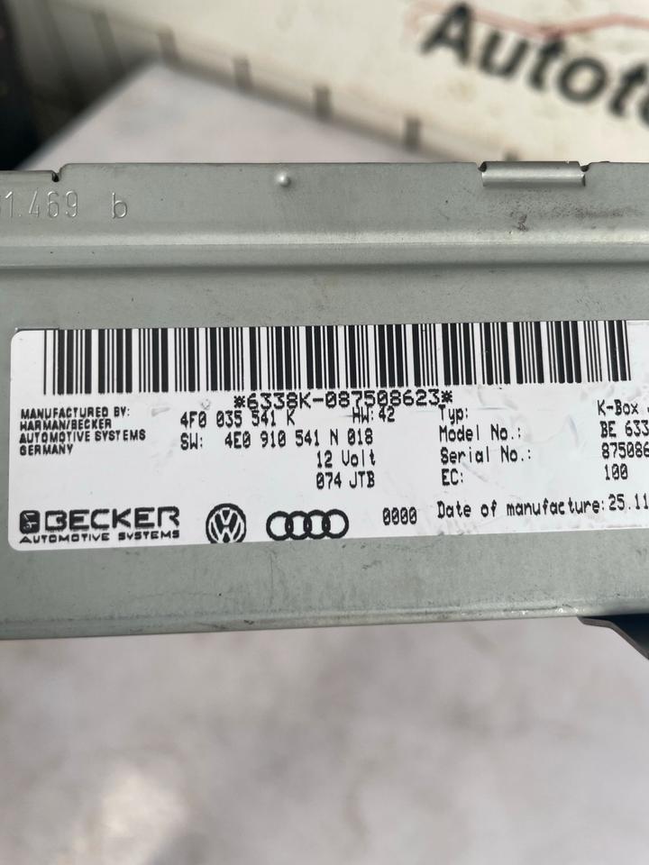 Audi A4 B8 A5 8T Radio Steuergerät Empfangseinheit 4F0035541K – Bild 4
