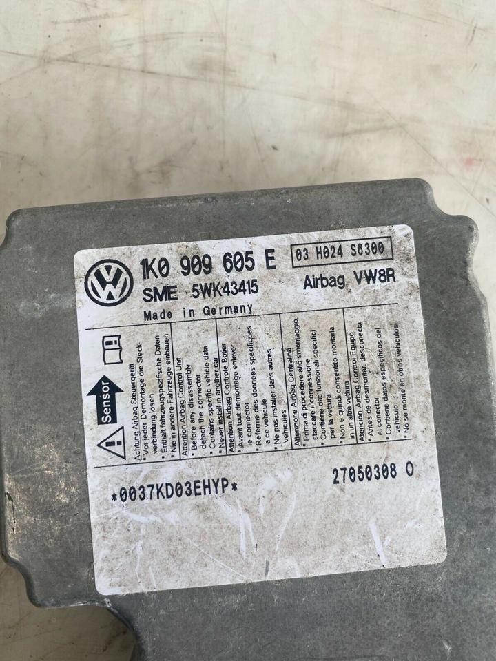 VW Golf 5 Golf Plus Airbagsteuergerät Steuergerät 1K0909605E – Bild 5