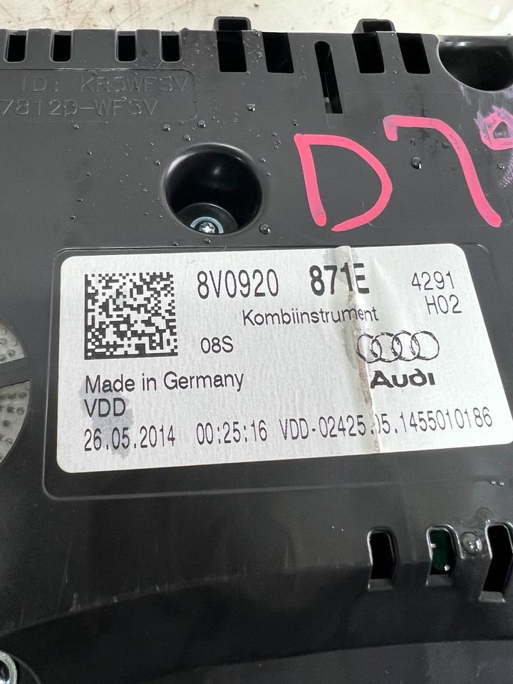 Audi A3 8V Tachometer Tacho Kombiinstrument 8V0920871E – Bild 8