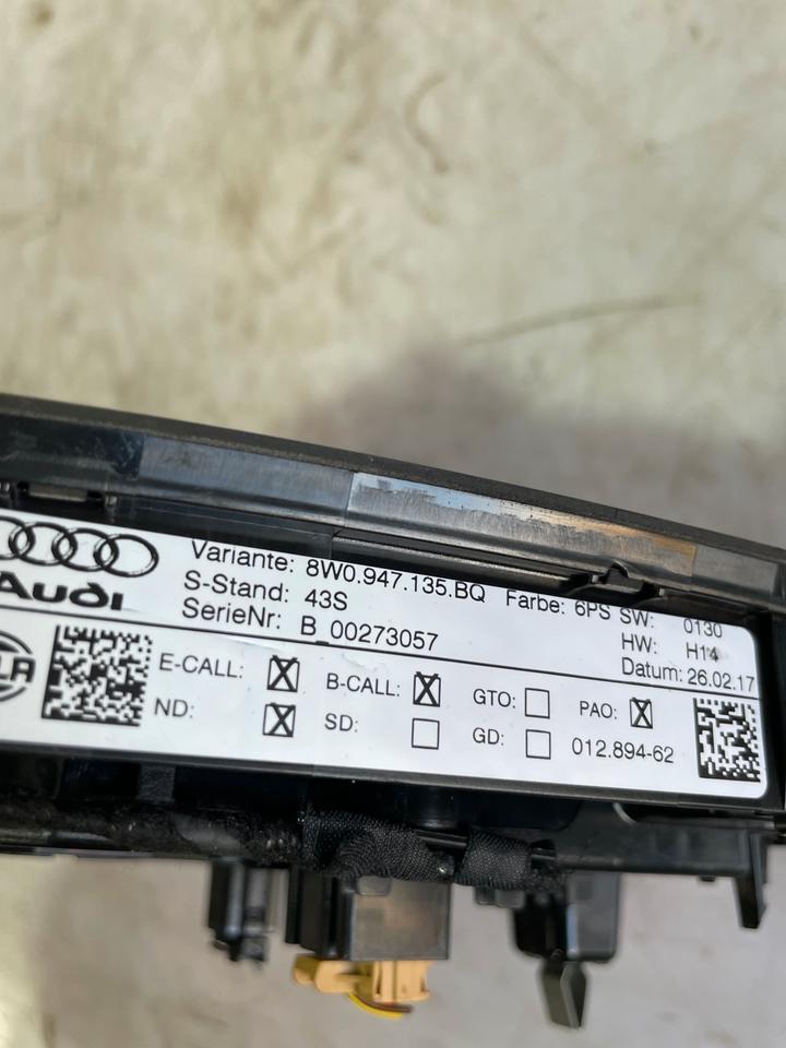 Audi A4 B9 8W Innenleuchte Leseleuchte Dachleuchte 8W0947135BQ – Bild 9