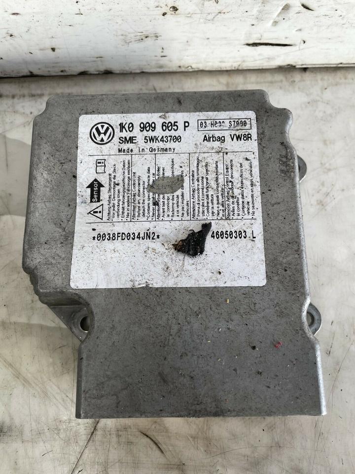 VW Golf 5 V Touran 1T2 Airbagsteuergerät Steuergerät 1K0909605P – Bild 4