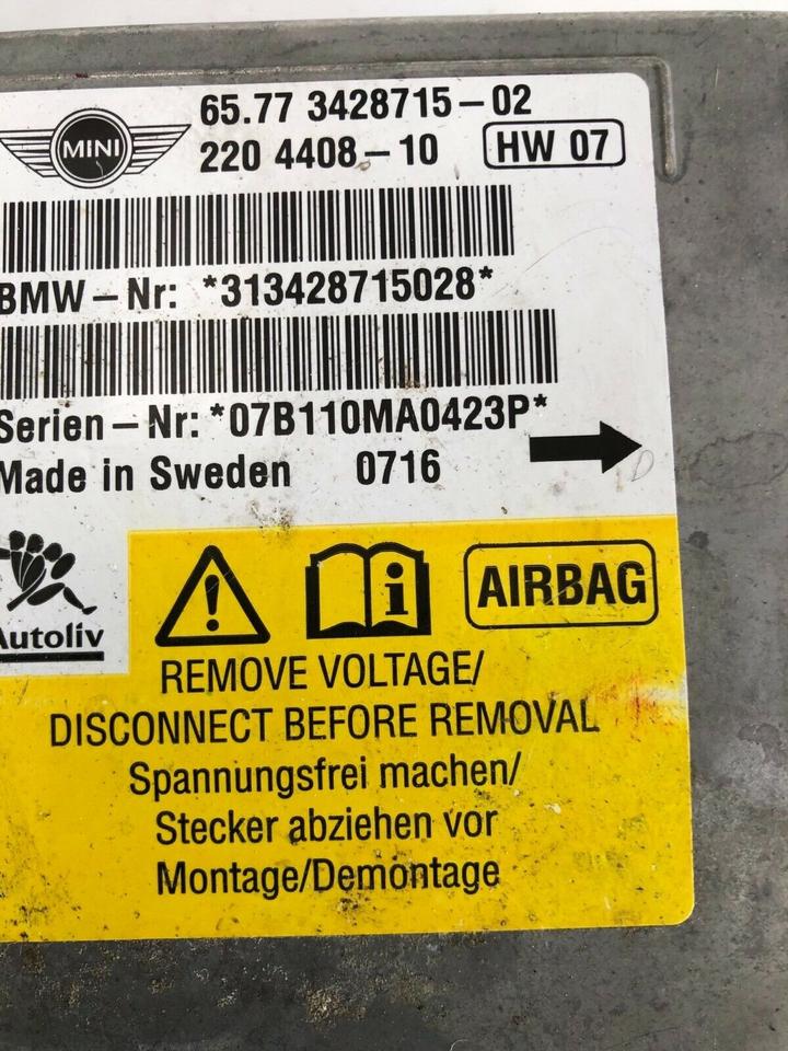 Mini Cooper R55 R56 R57 Airbag Steuergerät 3428715 – Bild 4