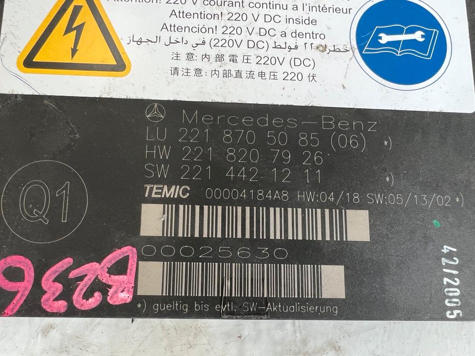 Mercedes W221 Sitzsteuergerät Steuergerät 2218705085 – Bild 3
