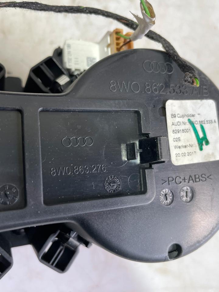 Audi A4 B9 8W Getränkehalter Mittelkonsole Getränke 8W0862533A – Bild 6