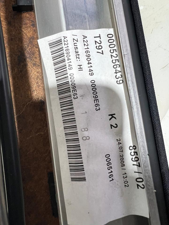 Mercedes S-Klasse W221 Hutablage Sonnenschutzrolle A2216904149 – Bild 13