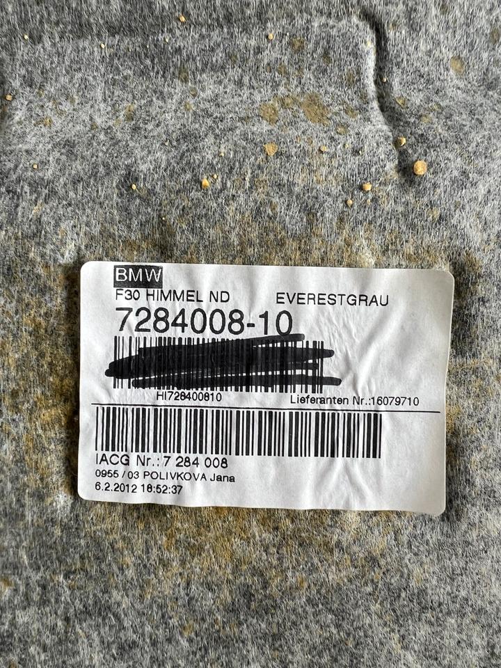 BMW 3er F30 Dachhimmel Himmel Formhimmel Everestgrau – Bild 5