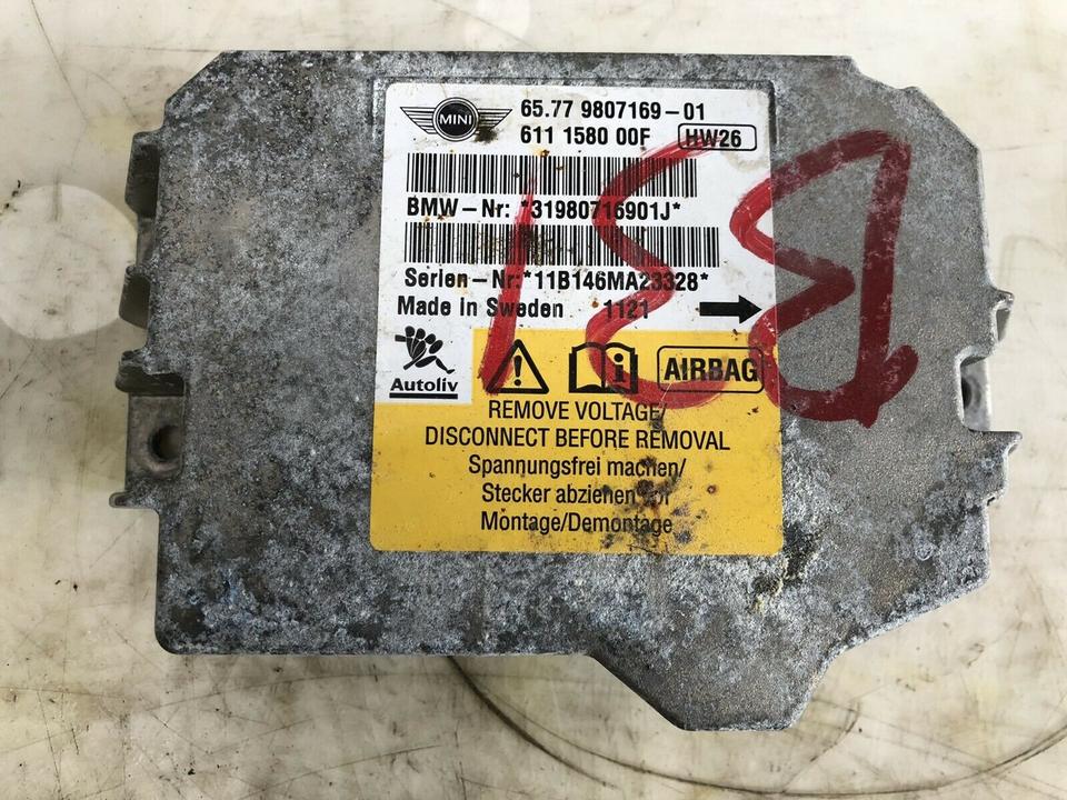 Mini Cooper R55 R56 R57 Airbagsteuergerät 9807169 – Bild 3