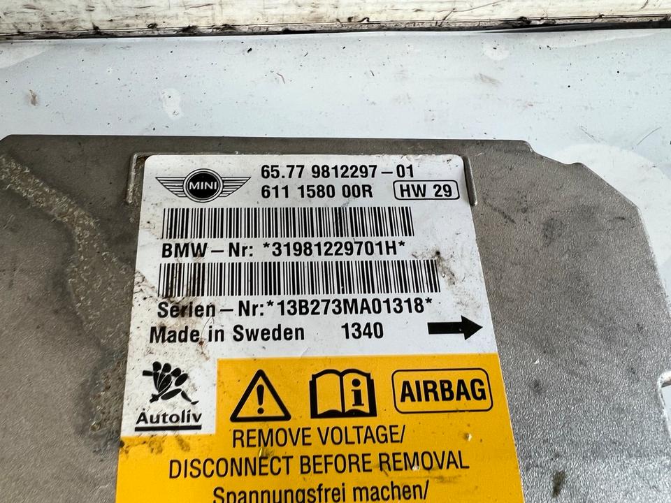 Mini Cooper R55 R56 R59 R60+ Airbagsteuergerät 9812297 – Bild 4
