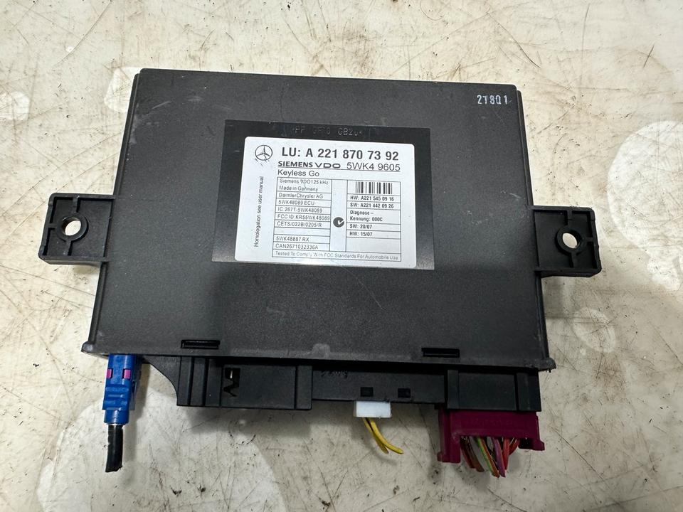 Mercedes S-Klasse W221 Keyless Go Tür Steuergerät A2218707392 – Bild 3