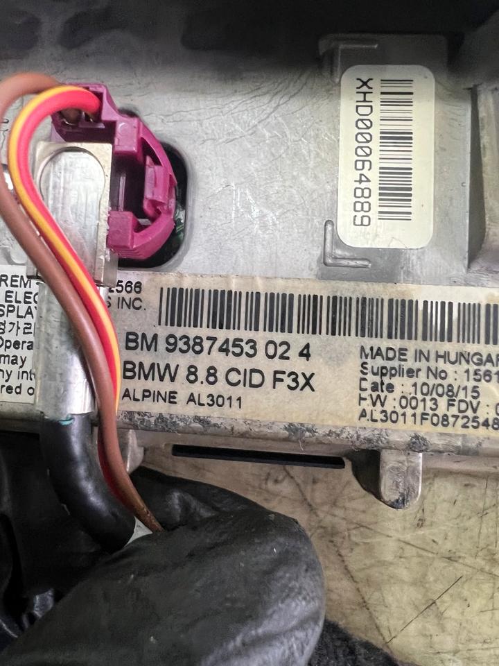 BMW 3er F30 F31 F32 F34 F36 F80 Bildschirm Display 9387453 – Bild 7