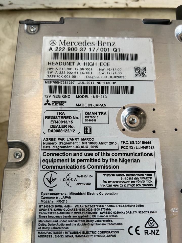 Mercedes W222 W213 Navigationssystem Radio Headunit A2229003717 – Bild 3