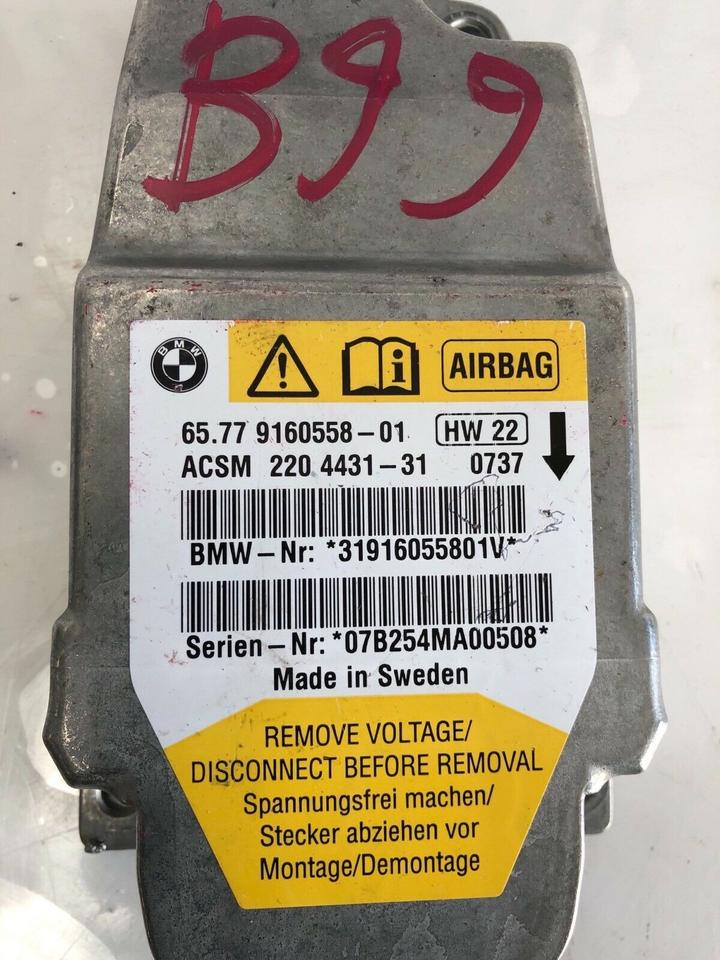 BMW 5er E60 E61 Airbag Steuergerät 9160558 – Bild 3