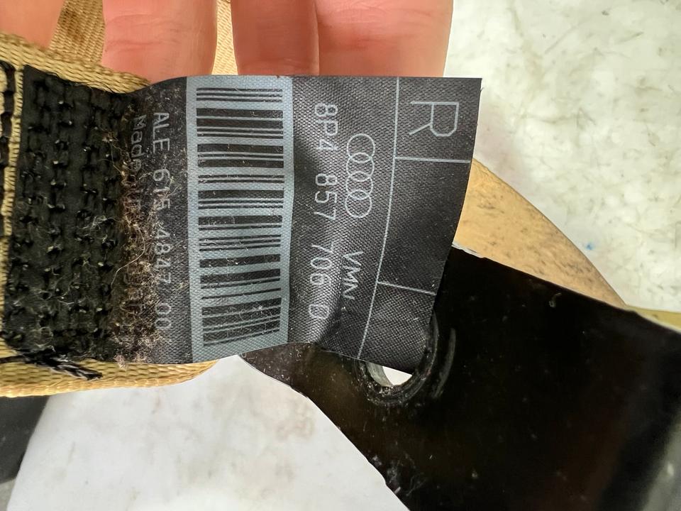 Audi A3 8P Gurt Sicherheitsgurt Vorne 8P4857705C 8P4857706D – Bild 8